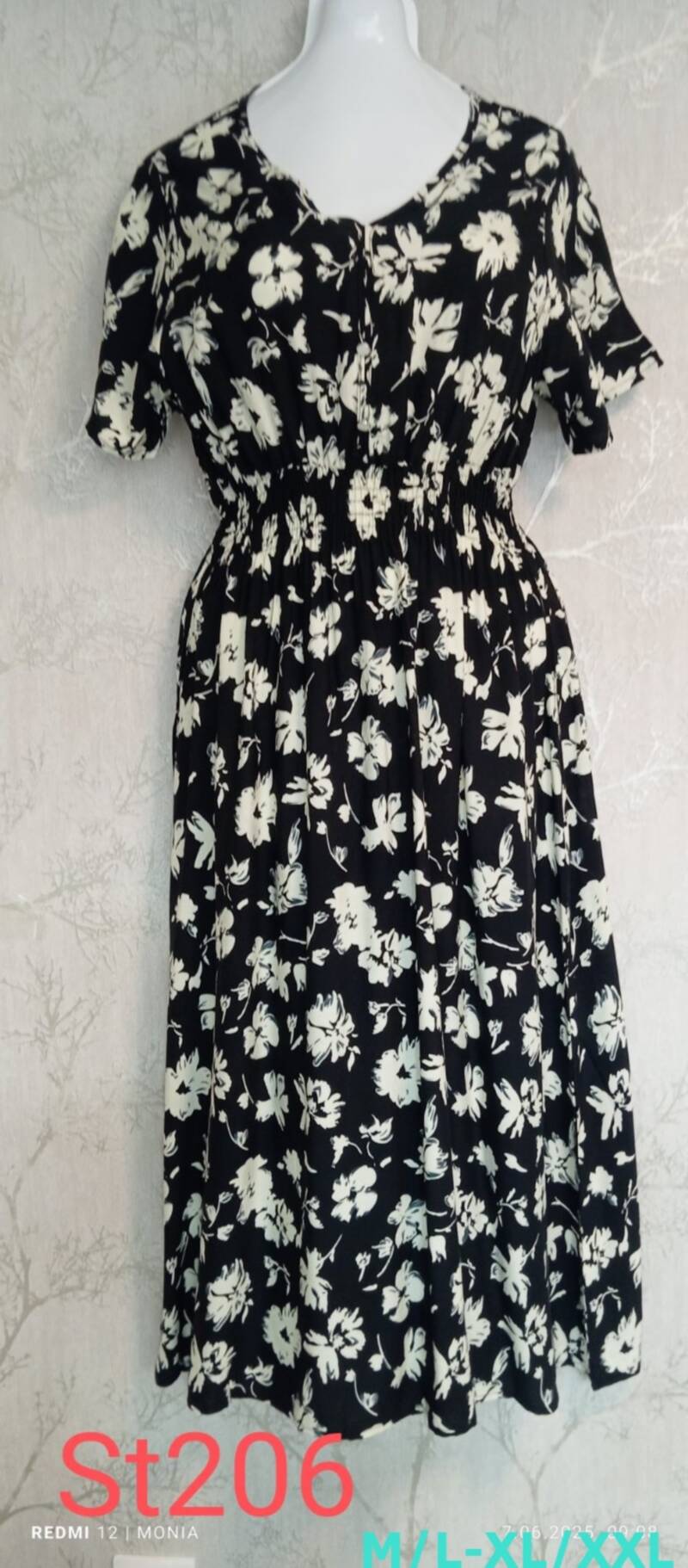 Sukienki damskie Roz M/L-XL-2XL, Mix Kolor .Paczka 12 szt